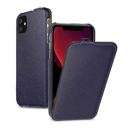 Синий Чехол из натуральной кожи для iPhone 11 Pro Чехол бизнес флип защитный чехол для iPhone 11Pro Max Fundas кожаные чехлы - Цвет: Синий