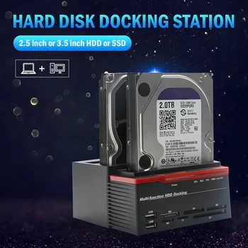 

2.5 3.5 inch USB 3.0 to 2 SATA Ports 1 IDE Port Hard Disk Docking Station
