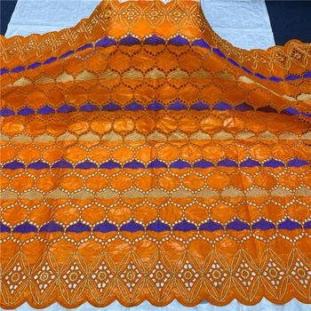 

5 yards New arrival african Bazin riche fabric with beads embroidery lace / bazin riche dress material Nigerian HS070701