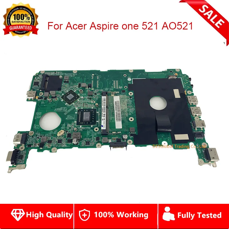 

For Acer Aspire one 521 AO521 Laptop Motherboard MBSBT06002 DA0ZH9MB6D0 Mainboard Fully Tested Fast Shipping