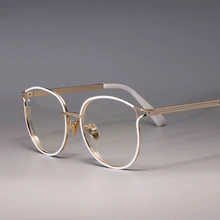 Женские очки кошачий глаз, оправа для женщин, металлическая оправа, оптические модные очки, компьютерные очки 45257