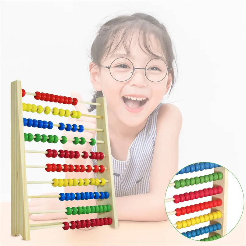 Деревянные Abacus детские математические игрушки Математика расчет рамки деревянные игрушки Раннее Обучение Монтессори Развивающие игрушки для детей 30N21