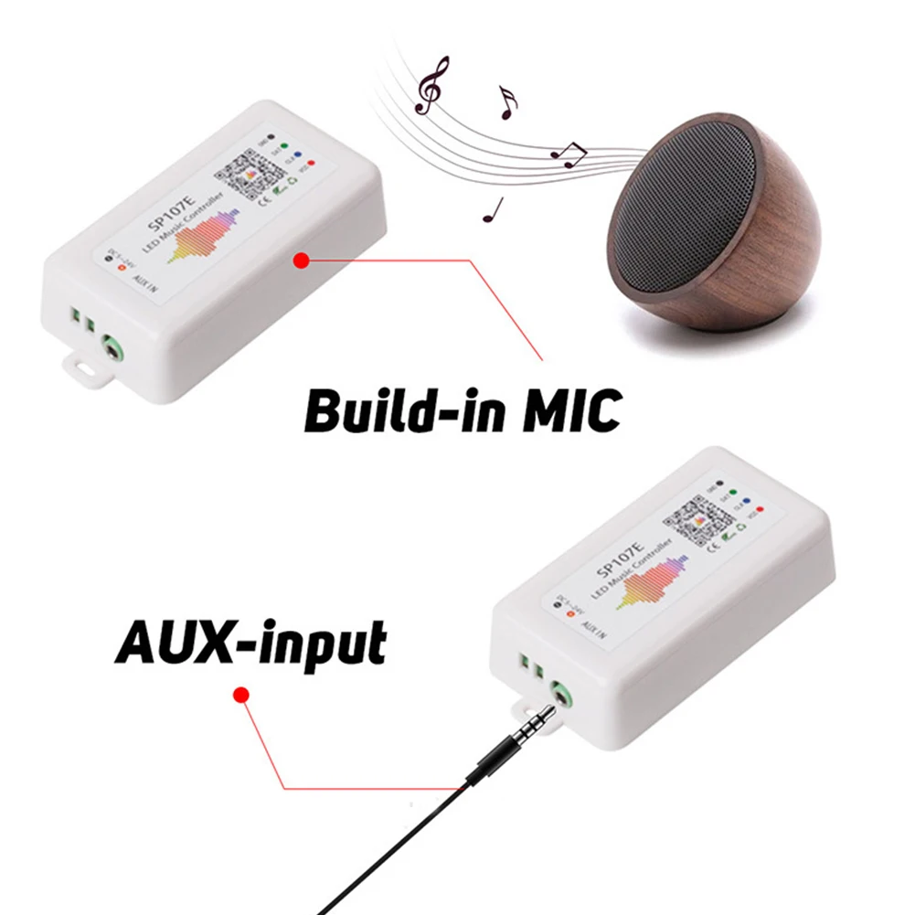 Adjustable DIY Professional Music Controller Multifunction Activated LED Strip Party High Compatibility Bluetooth Full Color