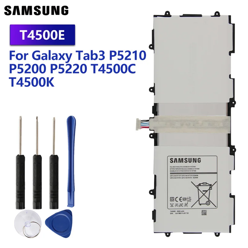 Samsung оригинальный сменный аккумулятор T4500E для GALAXY Tab3 P5200 P5210 P5220 T4500C T4500K планшет 6800