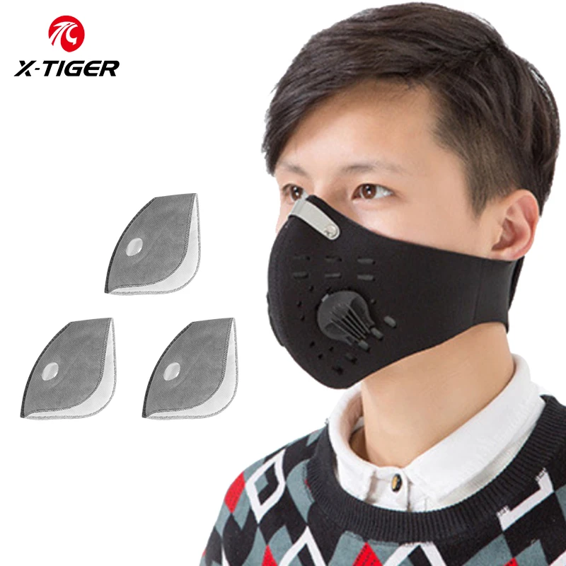X TIGER Facemask PM 2 5 противозагрязненная велосипедная маска для лица с дыхательным