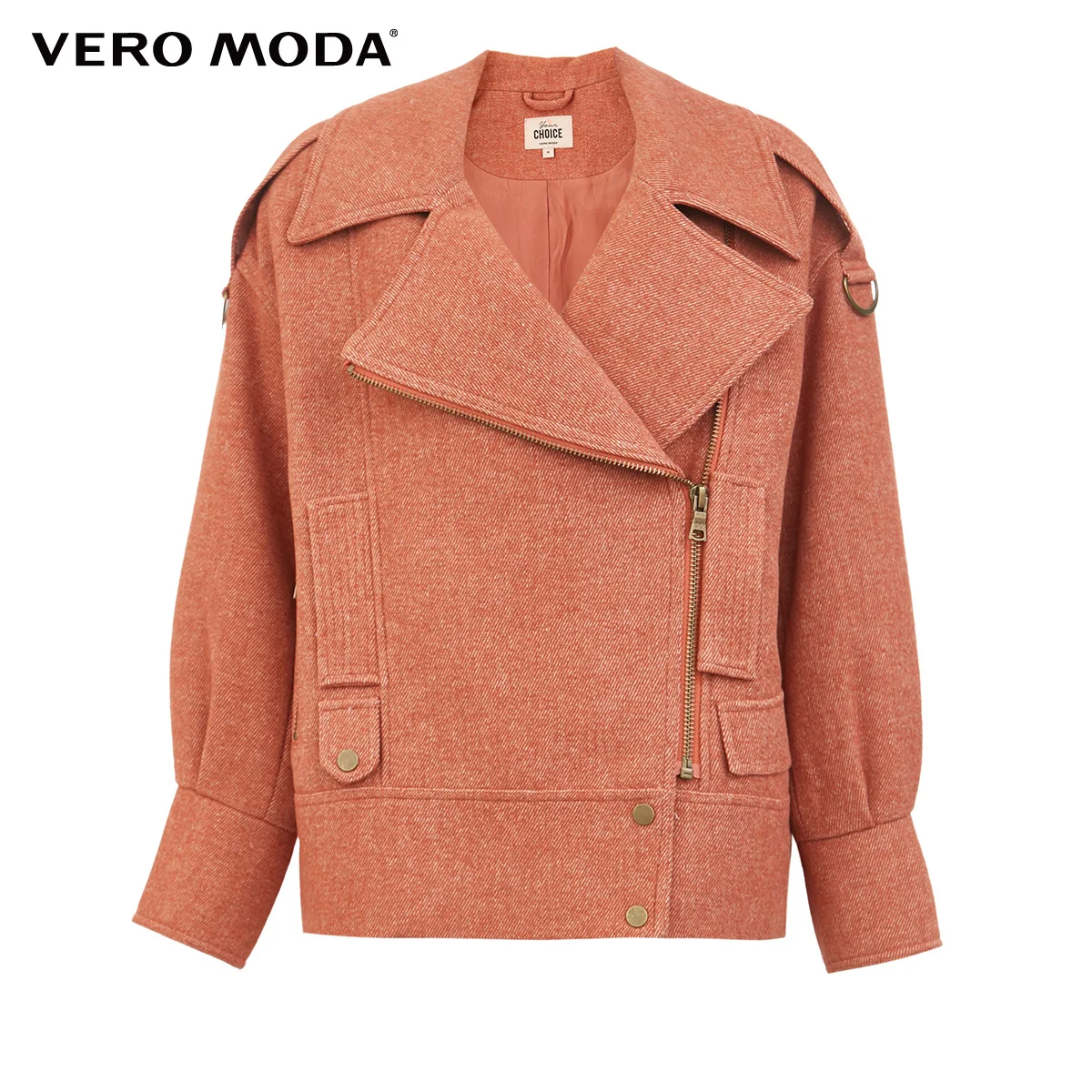 Vero Moda Новая женская куртка на молнии из овечьей шерсти и хлопка | 319409505