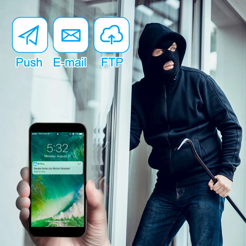 Камера видеонаблюдения Jennov 2 МП P2P Wi Fi 1080P с защитой от непогоды|Камеры