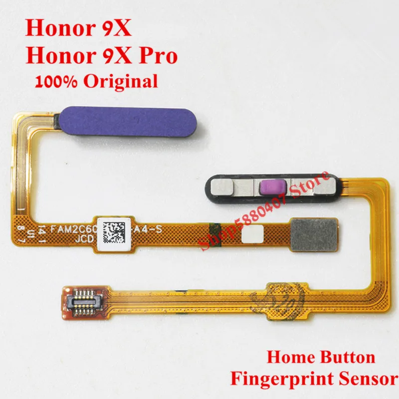 

Original Home Buttons For Huawei Honor 9X 9Xpro Pro HLK-AL00 Touch ID Fingerprint Sensor Return key Flex Cable Replacement