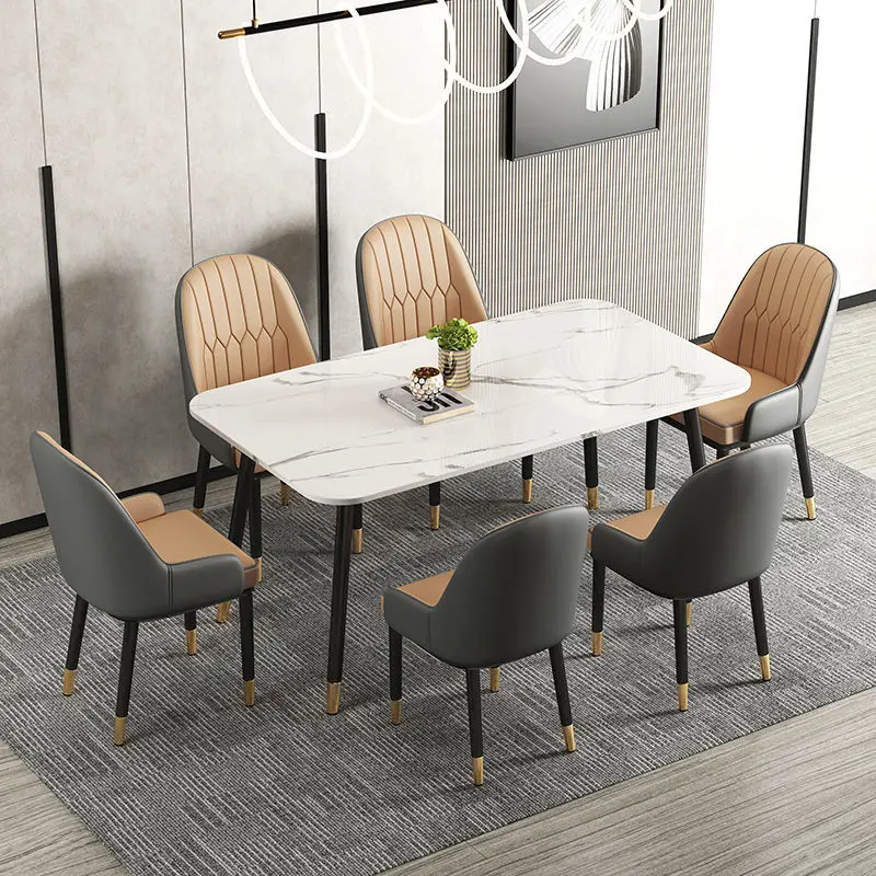 Living Room Furniture Design Armchairs Nordic Luxury Chair Metal Leather Material Dining Room Chairs Leisure Computer Stool