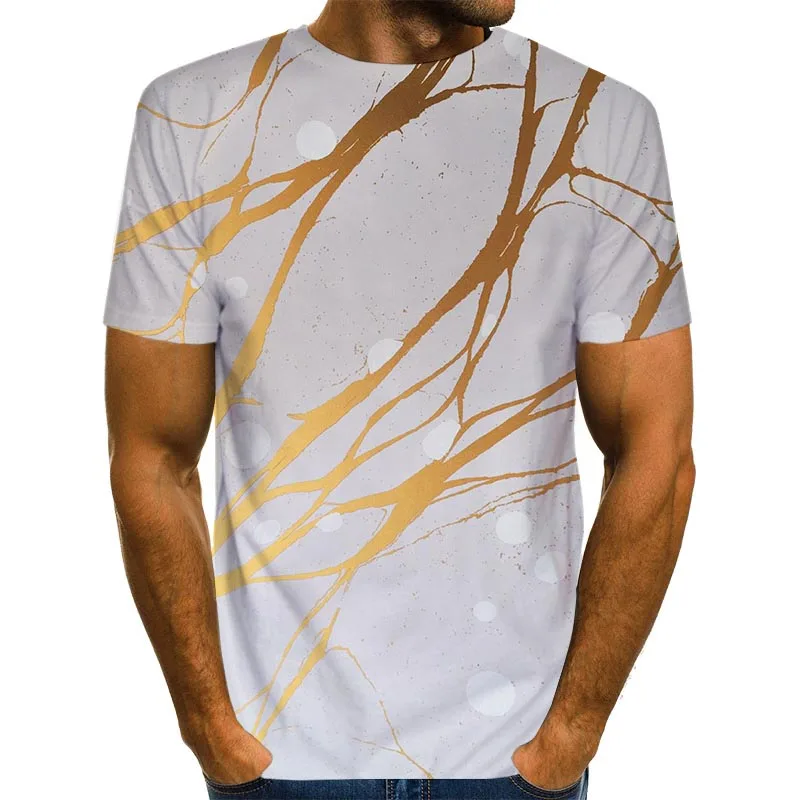 

Men's Graphic T Shirt Gold line 3D Print US Size Shirt Unisex Labrador Tee Casual Top Novelty Clothing