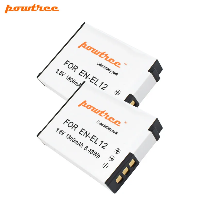 Powtree 1800 мА/ч, EN-EL12 RU EL12 Батарея для Nikon CoolPix S610 S610c S620 S630 S710 S1000pj P300 P310 P330 S6200 S6300 S9400
