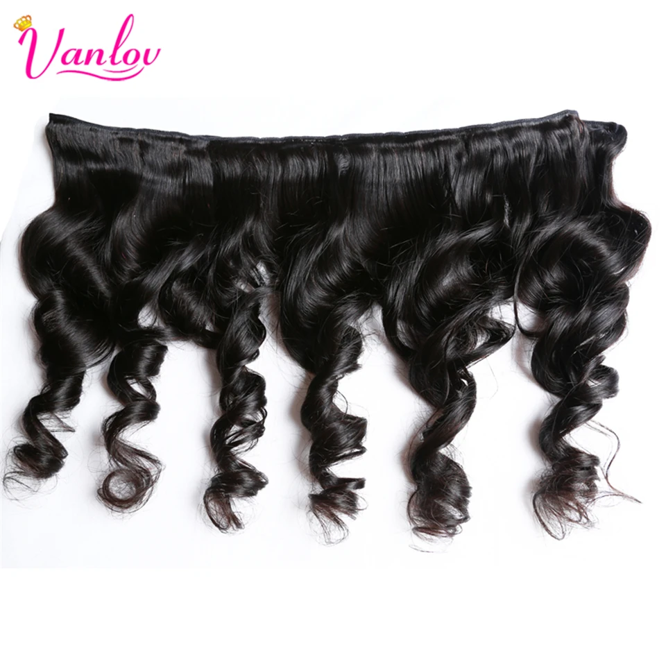 Vanlov Loose Wave Bundles 100% Remy Human Hair Weave Bundles 134 PcsLot Indian Hair Bundles Extension 8-28 Inch (5)