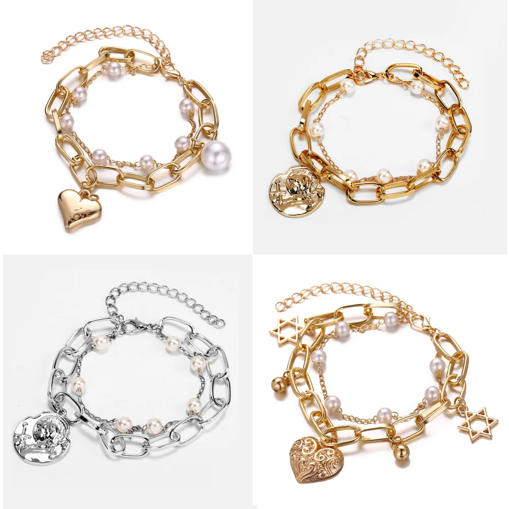 Новый дизайн Золотые зажимы монеты бумажные браслеты для женщин браслет в стиле
