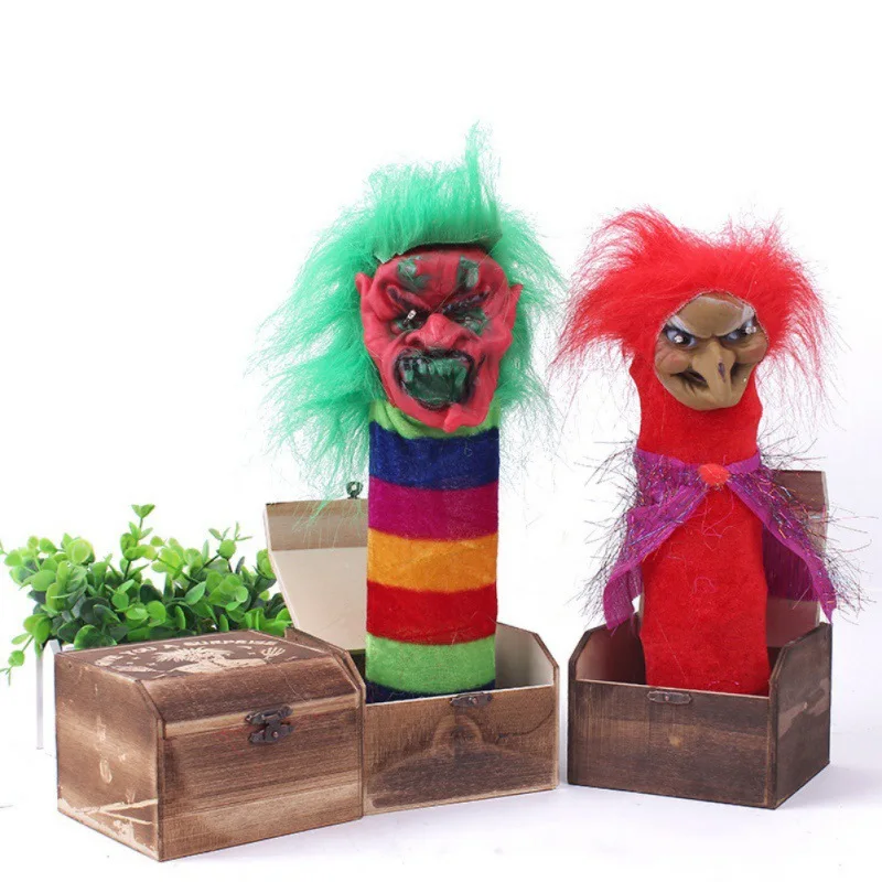 

Halloween Scary Box Mischievous Electric Voice Activated Horror Box Surprise Toys Prank Box for Parties Fools Day Halloween