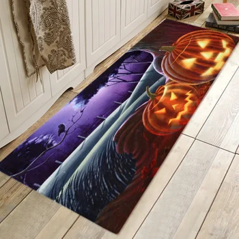 

Halloween Theme Area Rug Soft Floor Mat Carpet Anti-Slip Mat Holiday Party Decor