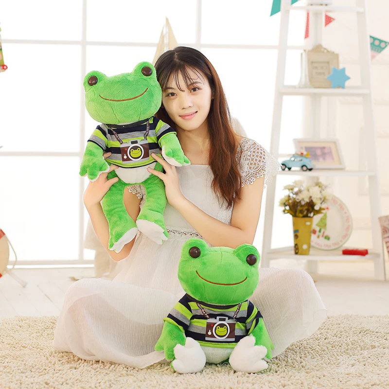 

1pc 26/53cm Lovely Frog Plush Toys Soft Cartoon Frog with Clothes Stuffed Animal Doll Kids Toy for Children Birthday Presents