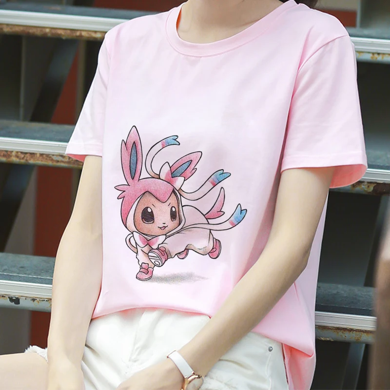 Mujer de modaNew 2019 Pokemon Лето camiseta mujer Эстетическая футболка femme Graphic Винтаж готические