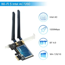 1200Mbps Dual Band 2.4Ghz/5Ghz 802.11AC/AX Wireless PCI-e Desktop Wifi Wlan Network Card Bluetooth-compatible 4.0 For Win 7 8 10