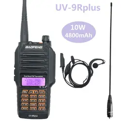 BAOFENG UV-9R плюс 10 W 4800 mAh Walkie Talkie 10 км Водонепроницаемый УВЧ УКВ радиостанция портативный любительский радиопередатчик станции КВ трансивер