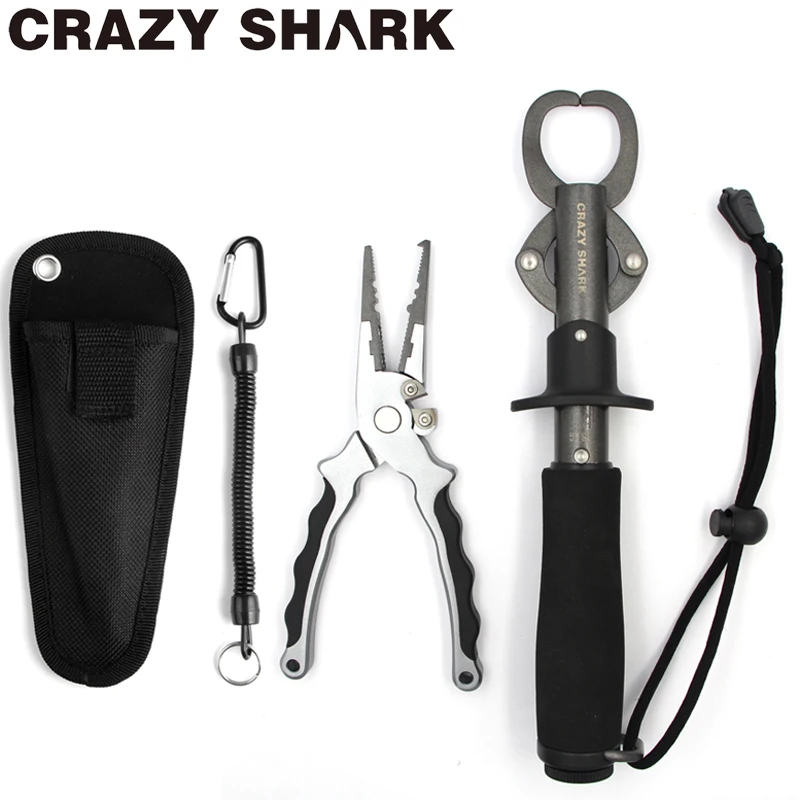 

Aluminum Fishing Pliers Fish Lip Grip tools Set Tackle Hook Recover Cutter Line Split Ring rustproof saltwater Carp Fishing Good