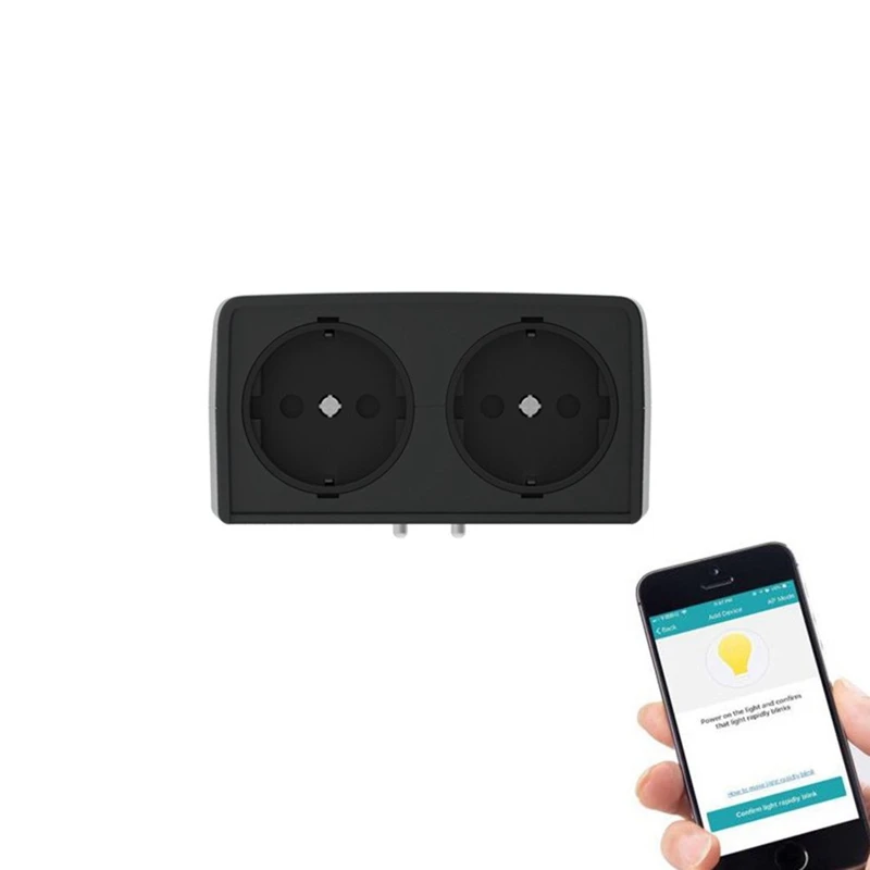 Топ Wifi Smart Plug and port Time Socket Голосовое управление водонепроницаемый беспроводной переключатель времени(Eu Plug
