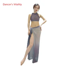 Танец живота Костюм Топ, Хип Полотенце, 2 шт. Сексуальная одежда для танца живота ОДЕЖДЫ Женская Танцевальная одежда M, L