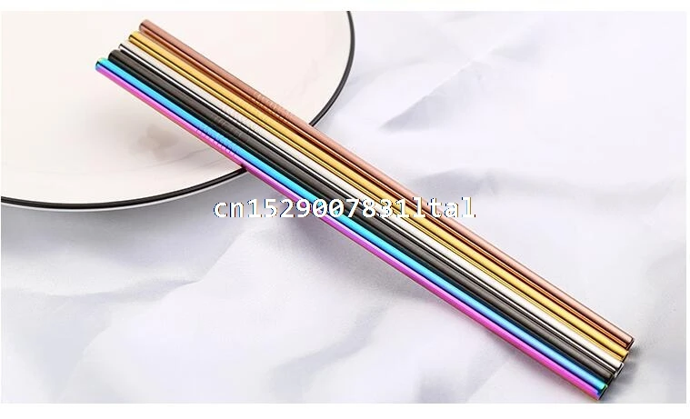 250pcs Stainless Steel Drinking Straws Straight and Bent Reusable Filter Tea Coffee Tools Party Bar Accessories
