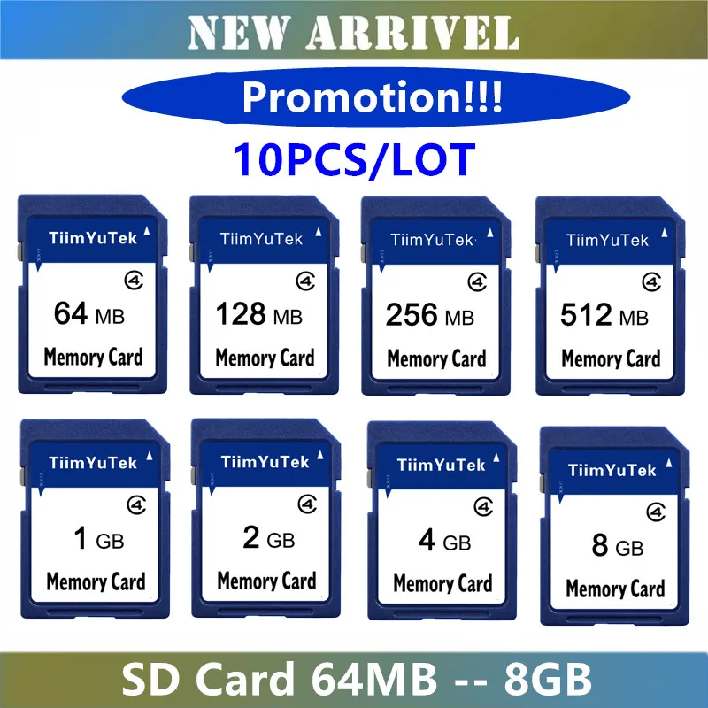 Tiim Yu Tek(TM) 10 шт./лот SD-карта 16 Гб 128 МБ 256 512 1 2 4 ГБ 8 памяти безопасная цифровая