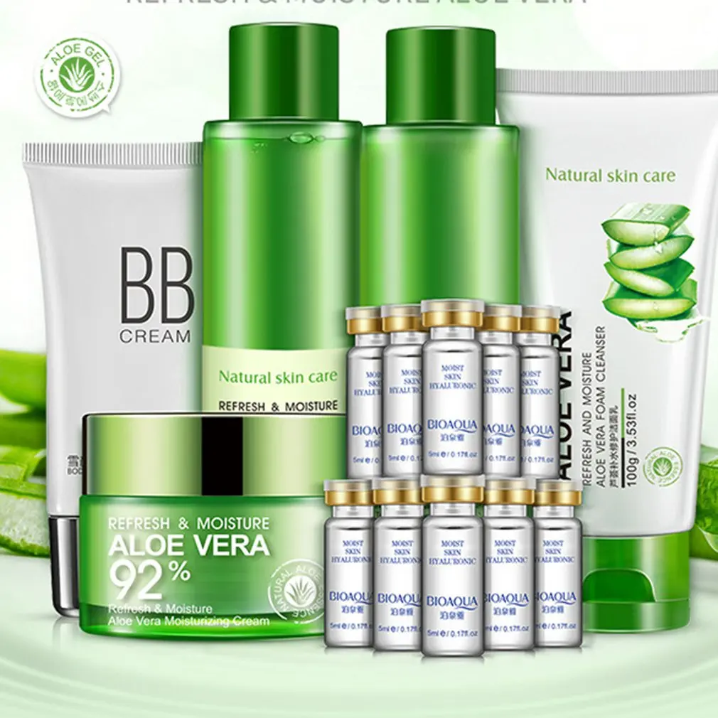 

BIOAQUA Natural Aloe Vera Smooth Gel Acne Treatment Face Cream For Hydrating Moist Repair After Sun NO.BQY6200