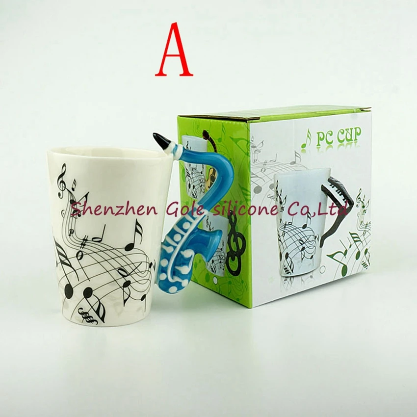 15 шт./лот, музыкальная гитара/скрипка/саксофон, керамическая чашка, персональная, Молочный Сок, лимон, кружка, кофе, чай, чашка, посуда для напитков, подарок
