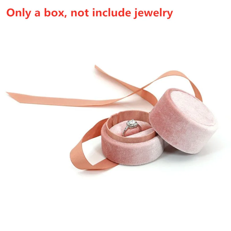For ring Box L size Подвеска Ожерелье Шкатулка круглый бант свадебное кольцо коробка серьги Дисплей Чехол - Цвет: For ring Box L size