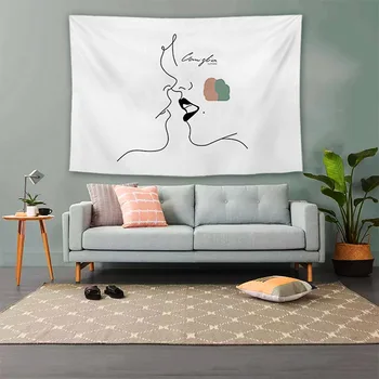 

Printing Portrait Tapestry Home Decor Background Cloth Ins Wall Accessories Mat Carpet Hanging For Home Dorm Room Beach Mats