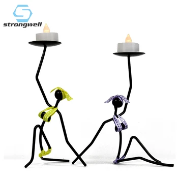 

Strongwell African Bikini Girl Candlestick Romantic Character Character Iron Man Candle Holder Home Decoration Birthday Gift