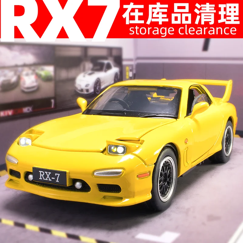 Специальный литой металл 1/32 японский классический RX7 модель автомобиля мебель выставка Коллекция игрушек для детей
