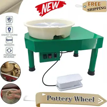 

30cm Electric Pottery Forming Machine 350W Molding Ceramic Pottery Wheel with Tray Foot Pedal Art Craft DIY Clay Tools Mold Work