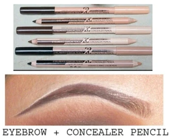 

2019 Menow 12PCS Concealer&eyebrow Pencil 2 in 1 Makeup Two-head use Professional Concealers Face Powder maquiagem drop ship