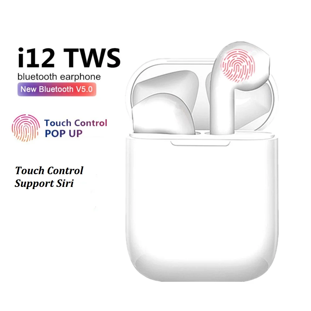 i12 TWS сенсорные мини-наушники, беспроводные наушники Bluetooth 5,0, гарнитура для Android xiaomi Iphone PK i10 i20 i30 i60 tws, вкладыши