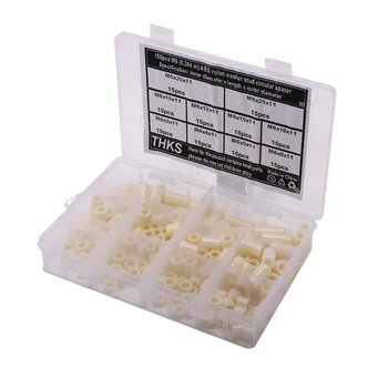 

150Pcs Nylon Round Spacer Standoff Screw Nut Assortment Kit Nylon Plastic Standoff OD 11mm and ID 6mm for M6 Screws