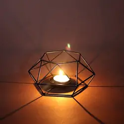 3D геометрический подсвечник металлический настенный подсвечник Рождественская свеча holde украшения для дома визуальный контакт в