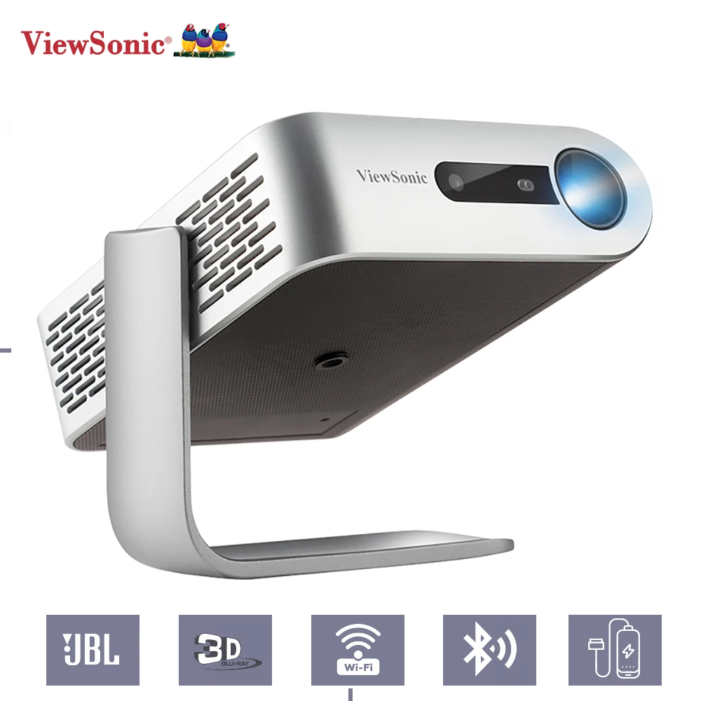 

Viewsonic M1+ mini Projector Portable DLP 250 ANSI 3D Android wifi Bluetooth 16GB Home Theater Video TV LED LCD with Battery USB