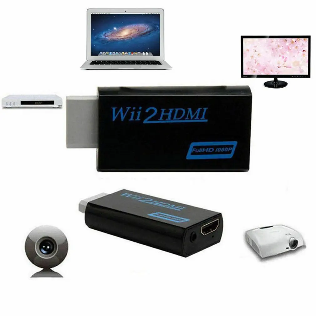 3,5 мм аудио выход разъем для wii к HDMI wii 2HDMI Full HD FHD 1080P конвертер