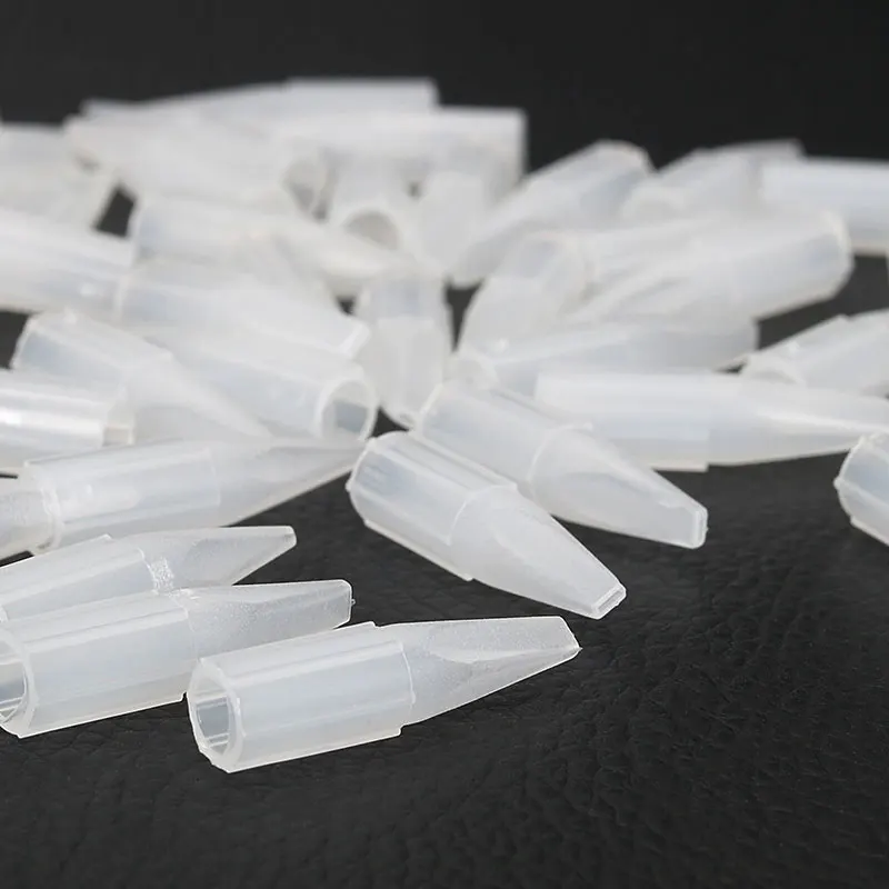 Permanent Makeup Needle Tip 1R 3R 5R 5F 7F Tattoo Needle Caps Plastic Nozzles For Permanent Makeup Machine Eyebrow Lip