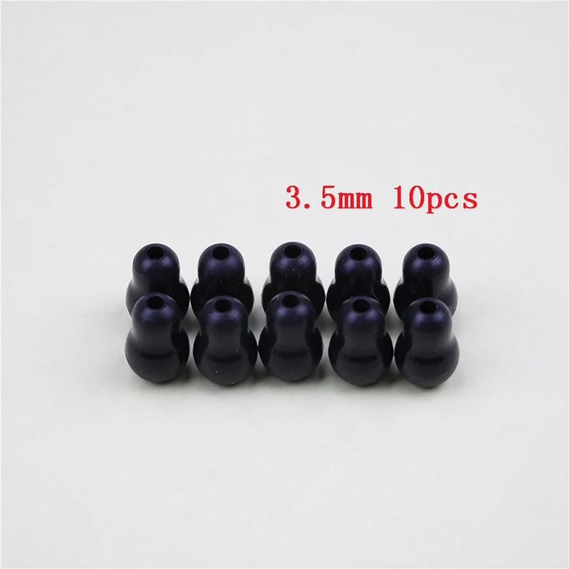 10pcs Black 2.5mm/3.5mm Silicone Earplugs Comfortable And Soft Stethoscope Earplug Eartips Earpieces For Stethoscope - Цвет: 3.5mm