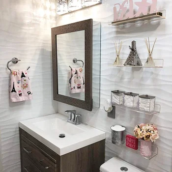 

Floating Shelves Acrylic Modern Display Rack Transparent Wall Decor Shelf