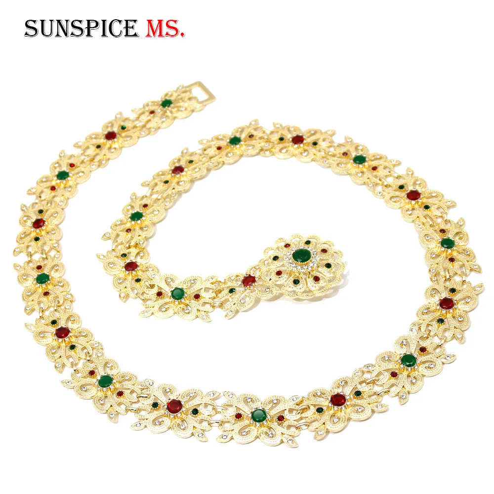 SUNSPICE-MS, 4 цвета, марокканский кафтан, ремень, регулируемая длина, Турецкая абайя, цепочка на талию, этническое свадебное платье, ювелирное изделие, подарок для невесты