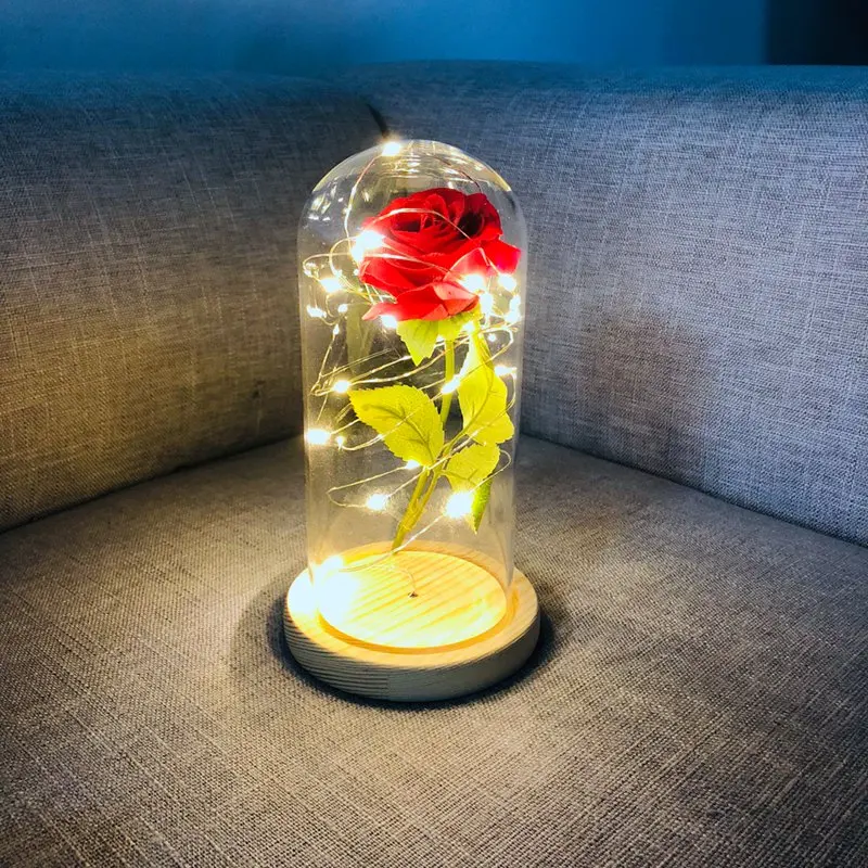 Горячая XD-LED, светящиеся искусственные консервированные розы, романтические декоративные цветы на свадьбу, День Святого Валентина, подарок для влюбленных на день рождения