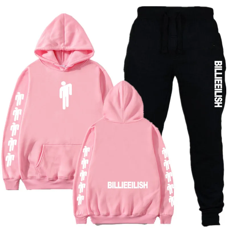 Billie Eilish Piece Tracksuit Women Men Off White Hoodie Sweatshirt Female Sport Pullover Suits Men's Sport Suit Set Tracksuit Billie Eilish Piece Tracksuit Women Men Off White Hoodie Sweatshirt Female Sport Pullover Suits Men's Sport Suit Set Tracksuit