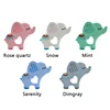 New elephant Silicone Baby Teether Cartoon Animal BPA Free beads Teething Necklace DIY Shower Food Grade Silicone Teether 3