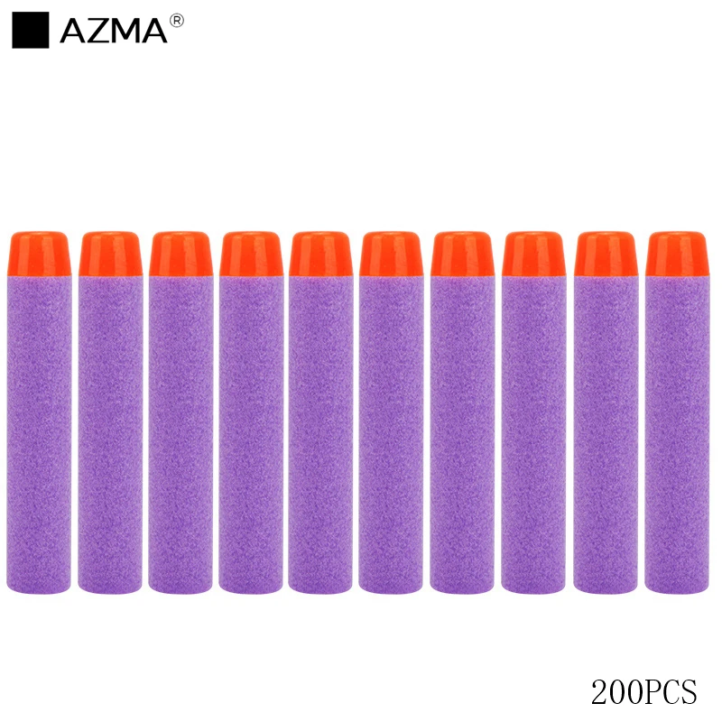 AZMA 200 шт для пуль Nerf, мягкая полая головка 7,2 см, дротики eva, игрушечный пистолет, пули для серии Nerf, игрушечный пистолет для детей, подарок - Цвет: 200pcs