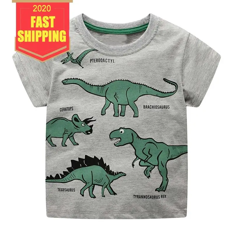 Keelorn/топы с рисунками животных для мальчиков Летний стиль Детская одежда из